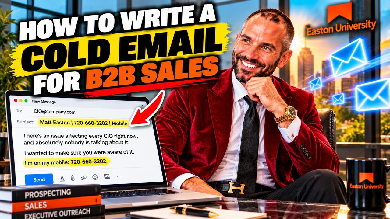 How to Write a Cold Email for B2B Sales - YouTube