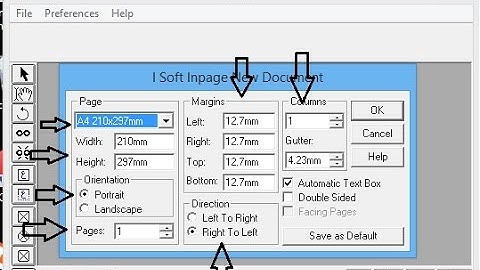 How to set the page margin inpage
