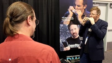 Jamming at NAMM 2020 with the DM48 MIDI controller harmonica