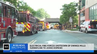 Electrical fire prompts systemwide closure at Metro Subway in Owings Mills; person in separate fire