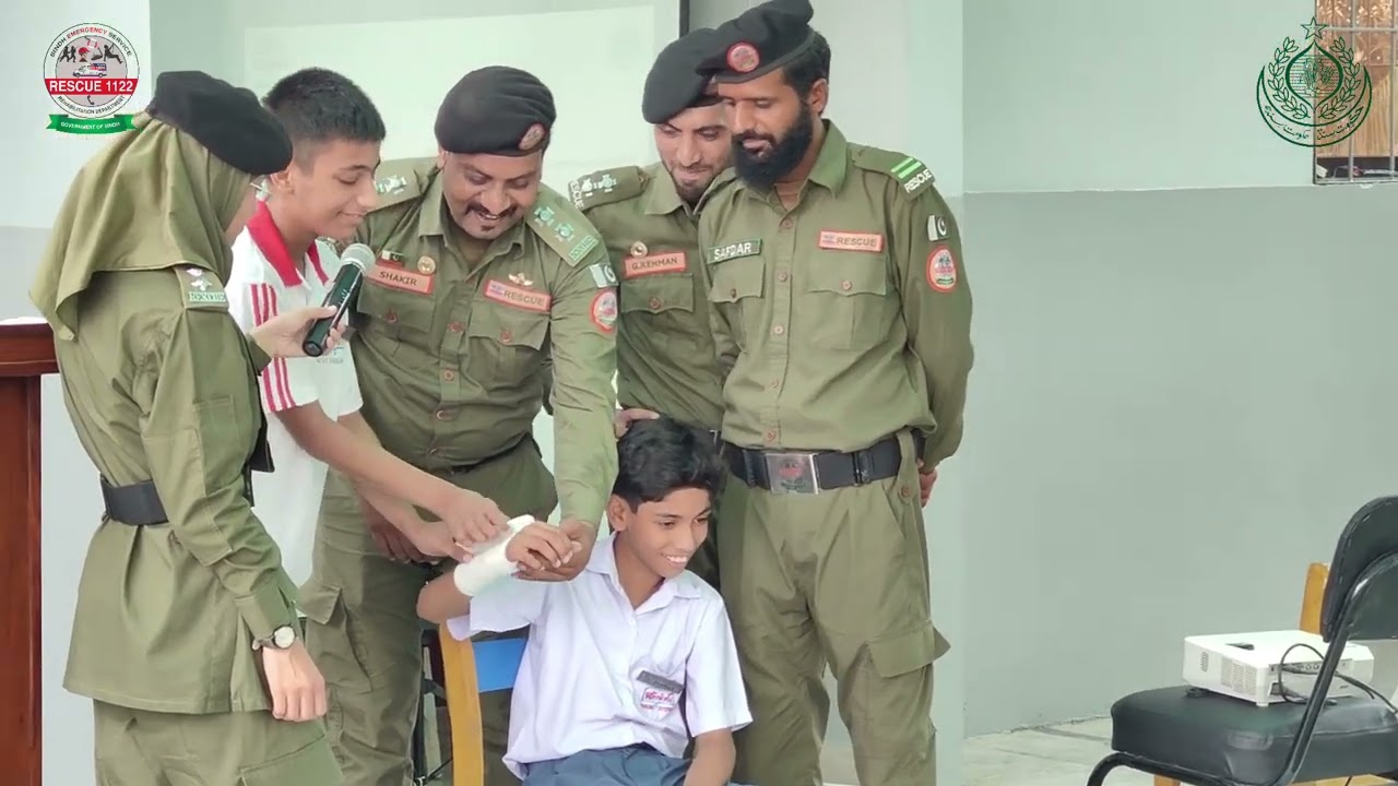 life Saving Skills Training at M.C.D.C Schooling System (Senior Branch) North Nazimabad Karachi
