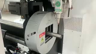 Side mounted semi-automatic feeding laser pipe cutting machine