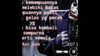 Story WA Aku seng due Ati... Ndarboy gank