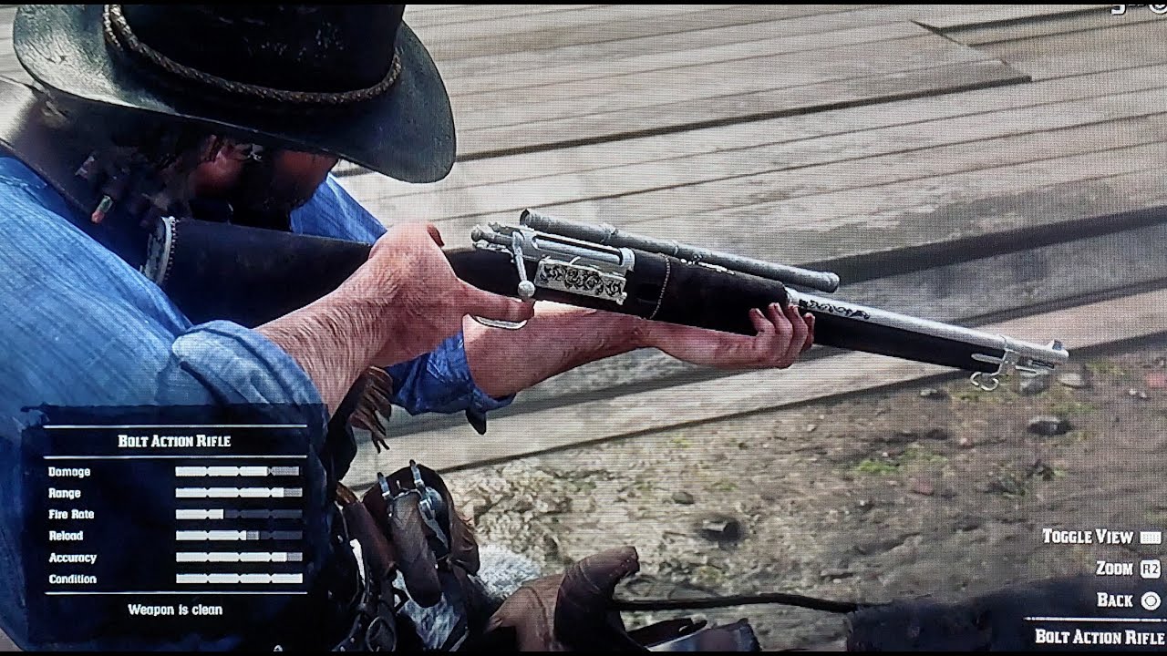 Red Dead Redemption 2 Customizing The Bolt Action Rifle Early In ...