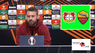 CONFERENZA STAMPA DE ROSSI 08-05-24 PRE PARTITA LEVERKUSEN-ROMA