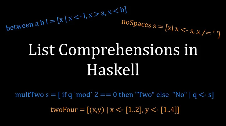 List Comprehensions in Haskell