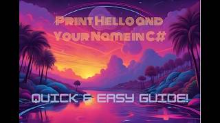 🌟 Learn How to Print Hello and Your Name in C# – Beginner Friendly Tutorial!