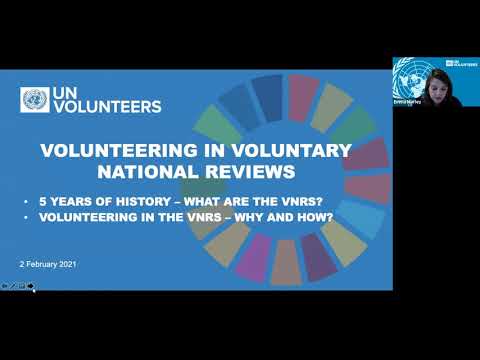 The Voluntary National Reviews - Reporting the impact of volunteering to achieve the Agenda 2030