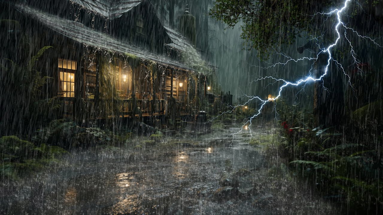 HEAVY RAIN AND THUNDER SOUNDS - DEEP SLEEP | Thunderstorm for Sleeping ...
