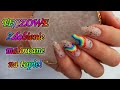 Zdobienie malowane NA TOPIE - Paznokcie tęczowe – rainbow nails