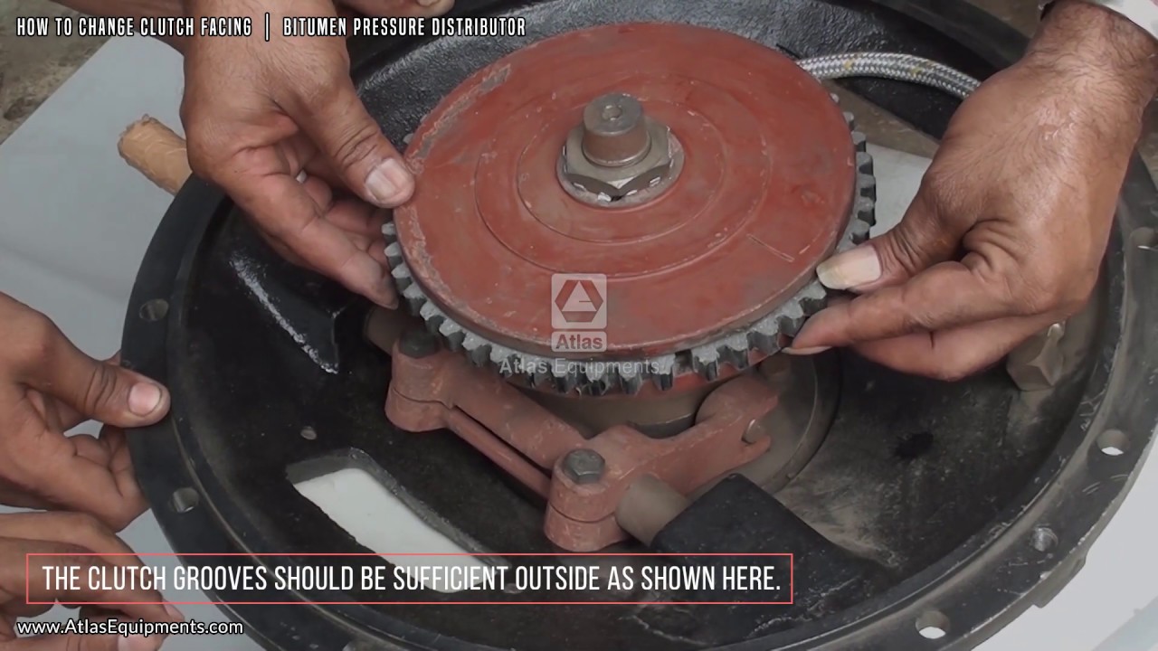 How to change clutch facing in Atlas bitumen sprayer
