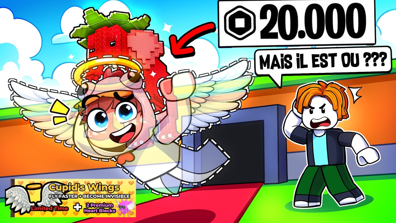 Dépenser 20.000 ROBUX pour les AILES de CUPIDON pour être INVISIBLE et Voler sur Steal A Brainrot !