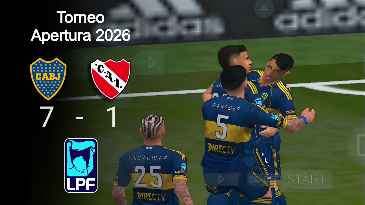 Boca vs Independiente Torneo de apertura 2026 Partido 11 Gameplay Pes6 Psp