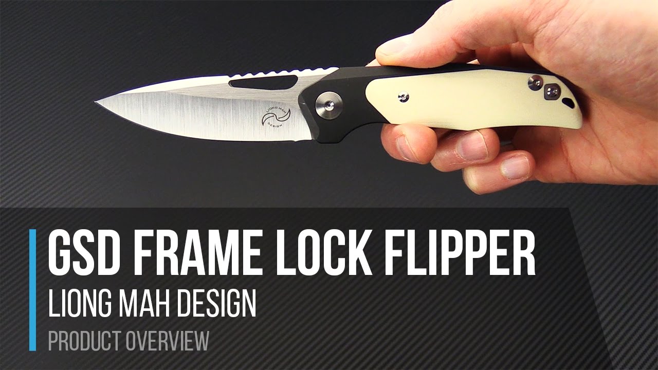 Liong Mah Design GSD CPM S35VN Titanium Frame Lock Reate Flipper Overview