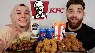 KFC NASHVILLE CHICKEN MUKBANG | POTATO GRAVY, COLESLAW, FRIES,  WICKED WINGS