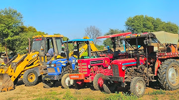 JCB 3dx Eco Xpert Loading Mud in Trolley Mahindra 275 Eicher 380 New Holland 3630 Sonalika 60 Models