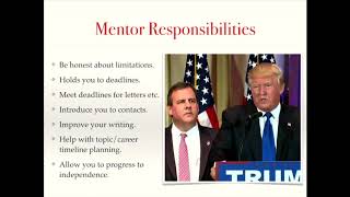 SAEM Grant Writing Workshop: The Mentor-Mentee Relationship