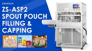 ZONESUN ZS-ASP2 Automatic Spout Pouch Piston Pump Liquid Filling Capping Machine