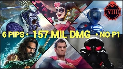 Injustice 2 Mobile 3.6 - TIER 8 - 157 MIL DMG in 6 PIPS (No Phase 1)