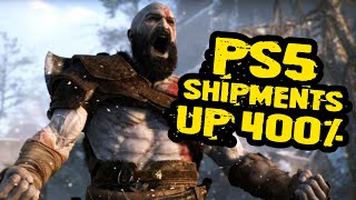 PS5 shipments up 400% from last year (in the US)