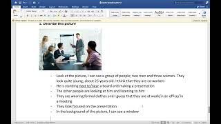 Aptis Speaking Part 2 - Ảnh một người đang thuyết trình