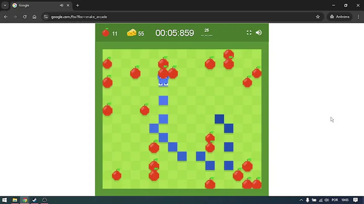 google snake speedrun (cheese standard size slow speed bomb 25 apples)