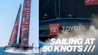 Taihoro sailing at 50 knots /// AC75 America's Cup training