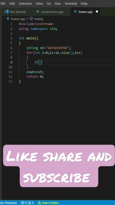 Convert uppercase string into lowercase in C++|| Visit my channel for ...