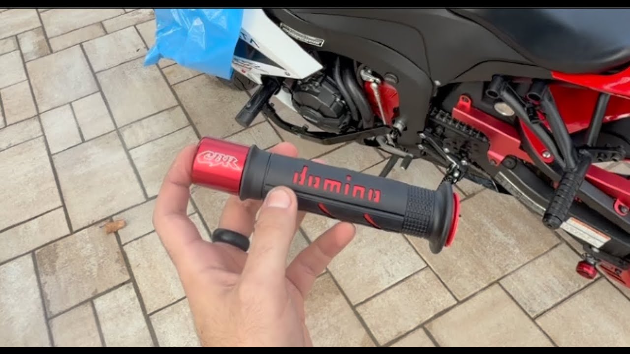 How To install Domino Grips on CBR600RR (cut the grips or pull)