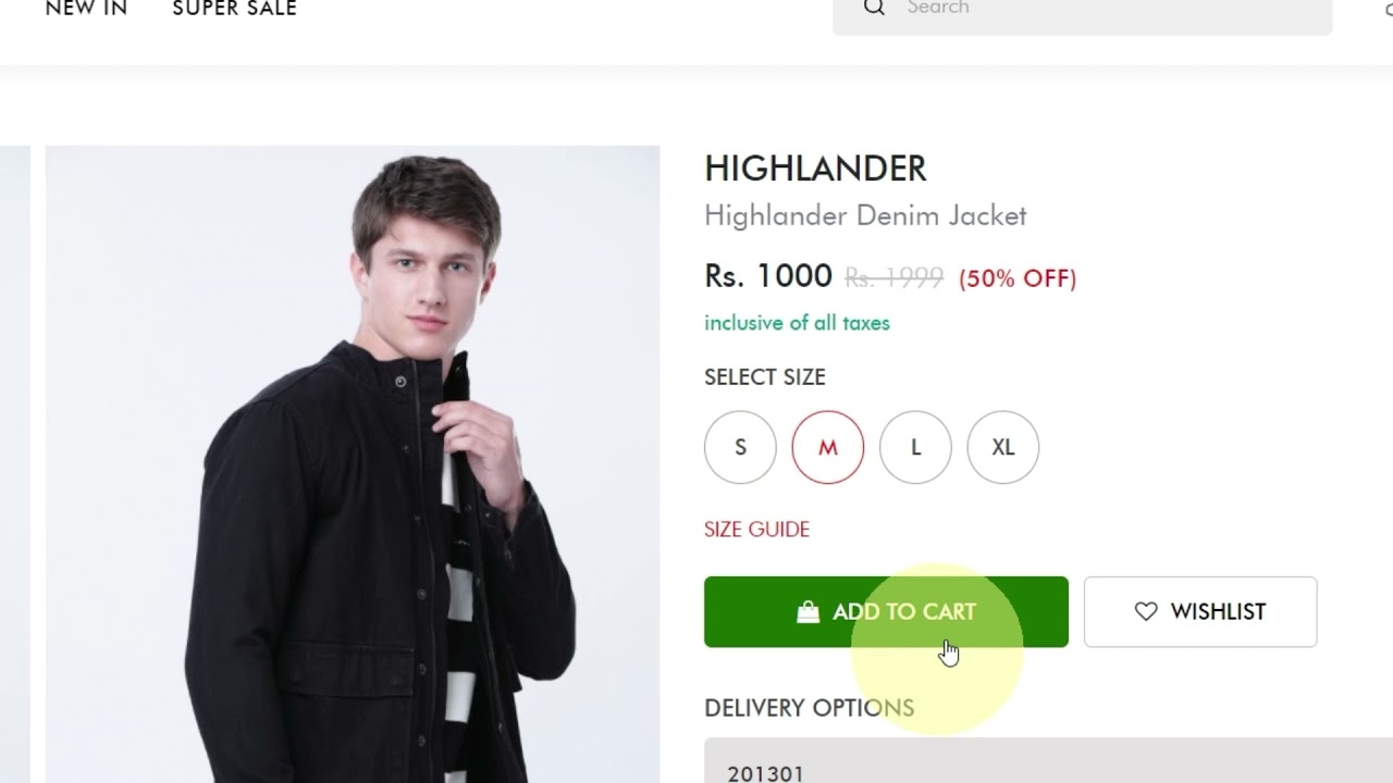 Buy Highlander Mid Blue Denim Jacket for Men Online at Rs.969 - Ketch