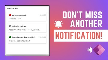 Notification Center in Power Apps