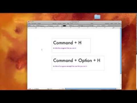 What is Command H on Mac?