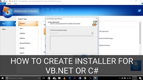 How To Create Installer In VB.Net/ C#.Net