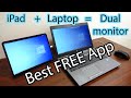 Best free app to transform ipad as second monitor with windows 10  splashtop