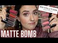 Makeup Revolution MATTE BOMB Liquid Lipsticks | Lip Swatches of ALL 12 Shades, Review + Extra Bloops