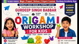 best online workshop for kids | origami learning live | limited seats