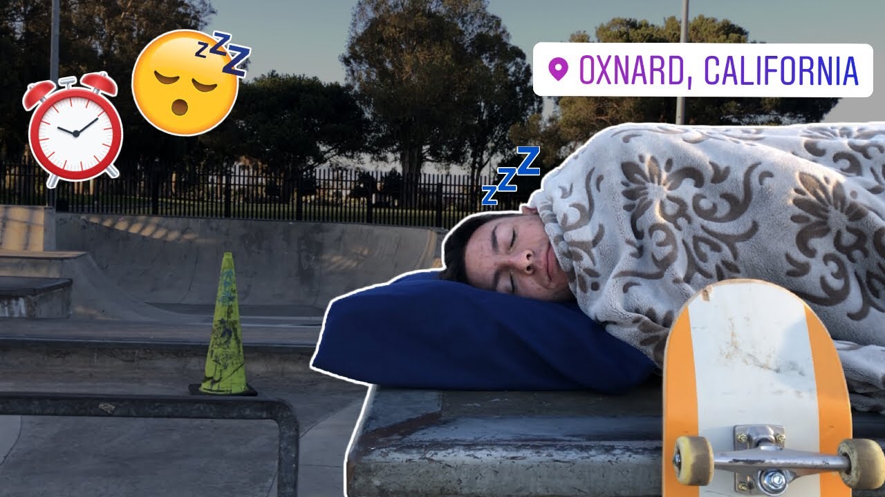 I spent the night at a skatepark in the hood...