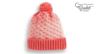 Left Hand: Shell Stitch Basic Crochet Hat | EASY | The Crochet Crowd