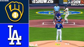 Dodgers vs. Brewers Simulation | 5/24/26 | MLB The Show 26 PS5 Gameplay