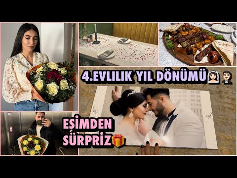 EVLİLİK YILDÖNÜMÜ💖EŞİMDEN ŞAŞIRTICI SÜRPRİZ🎁DÜĞÜN ALBÜMÜNÜ GÖSTERDİM👰🏻‍♀️YEMEĞE ÇIKTIK🍽 - VLOG