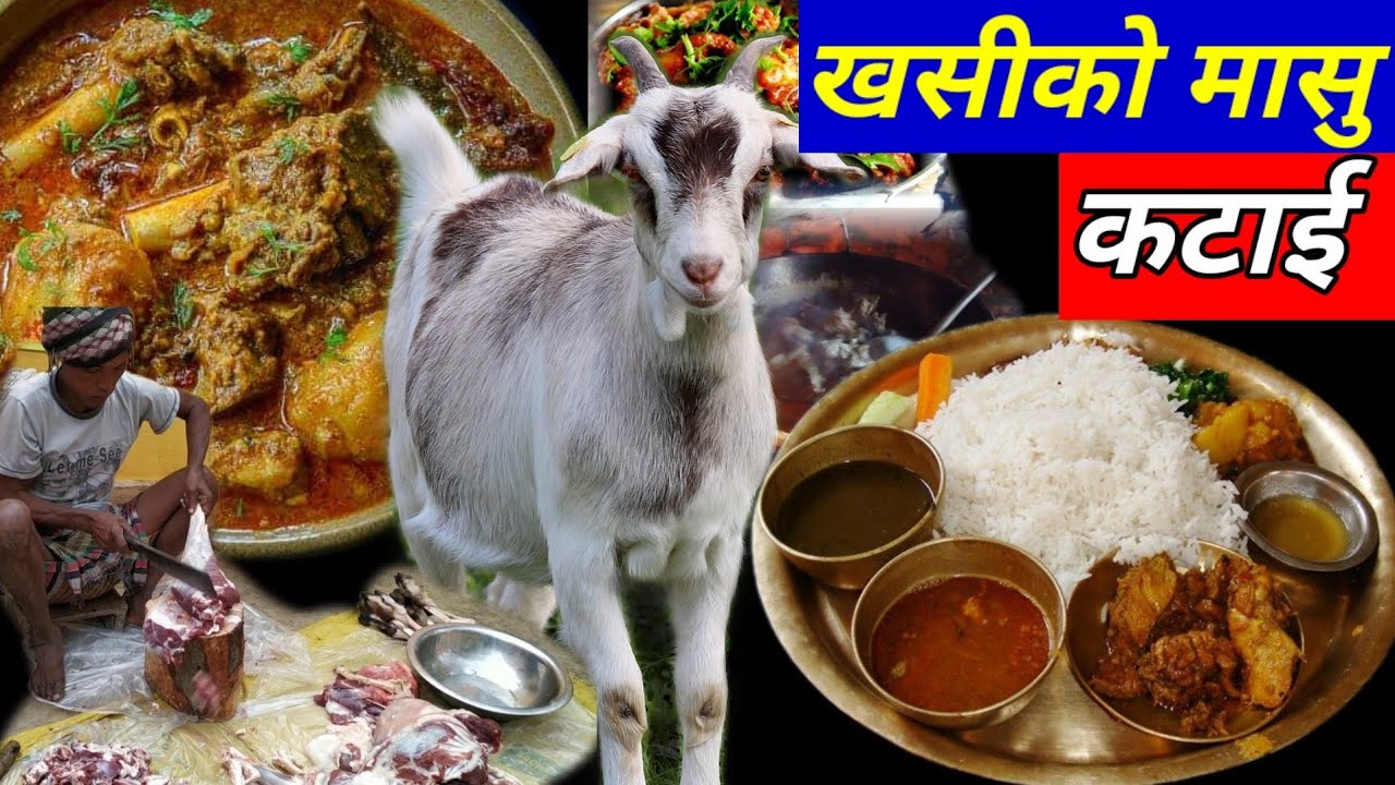 Best Nepali Goat Cutting Style Khasi Ko Masu Goat Meat Mutton