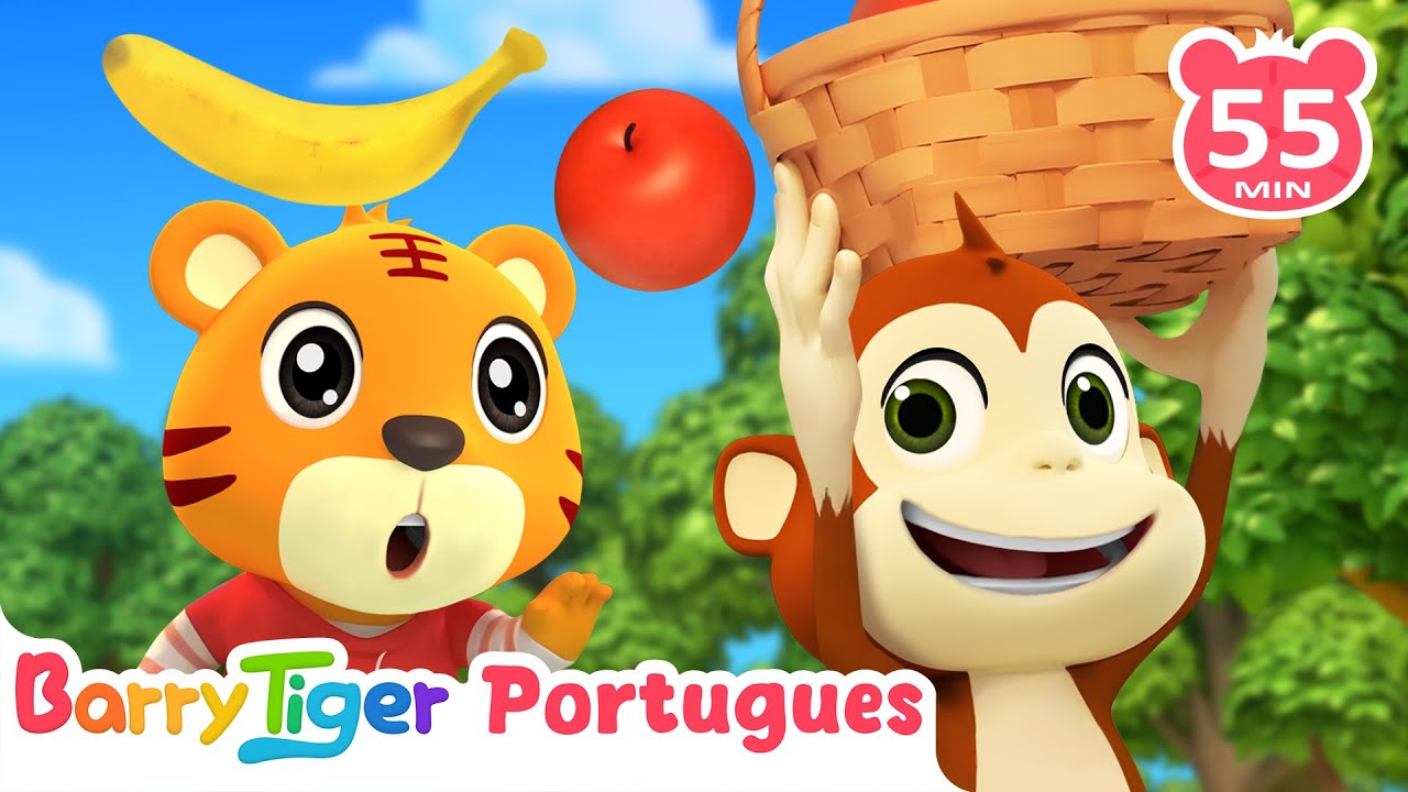 🍌 Maçãs e Bananas! Música, Diversão e Sabor! 🎵🍏😄 | Canções Animais para os Pequenos | BarryTiger