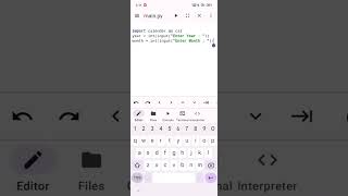 Calendar Using Python | #python #programming #coding #calendar #skills #java #javascript #clanguage