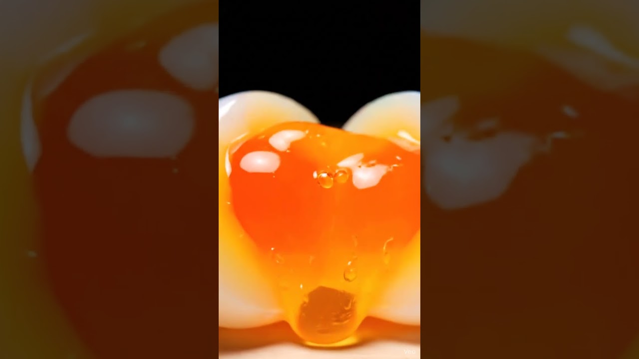 Glass Peach Split — Ultra Macro ASMR  