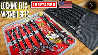 RARE Craftsman Made in the USA NOS Polished Locking Flex Head Ratcheting Wrench Sets