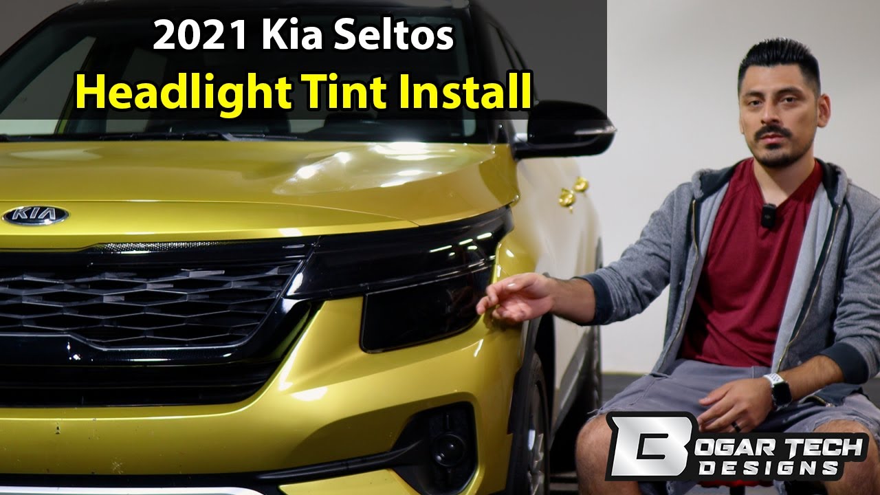2021 Kia Seltos Headlight Tint Installation YouTube