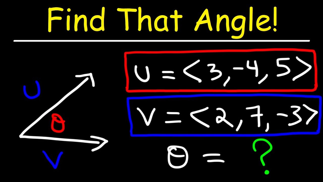 Angle Between Two Vectors Python