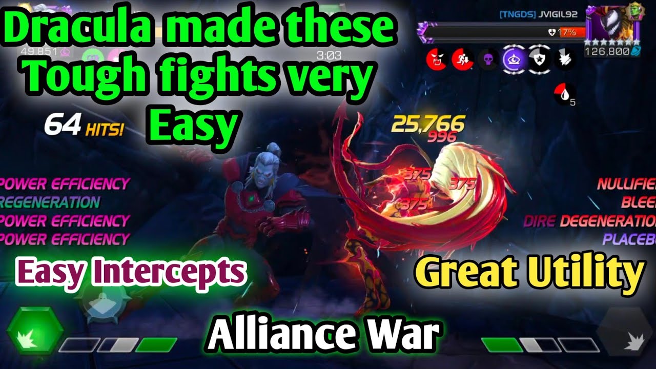 Dracula Made these Tough fights easy for me | Alliance war | MCOC 