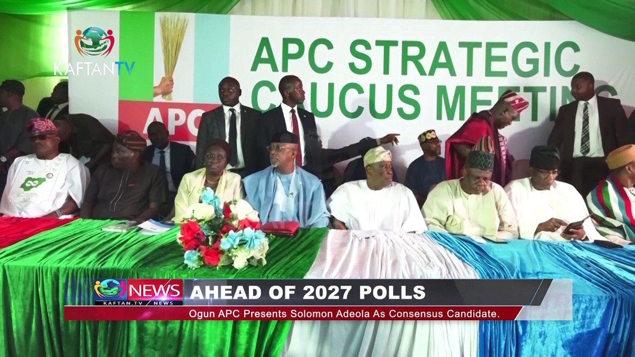 NEWS: Ogun APC Presents Solomon Adeola As Consensus Candidate. NEWS: Ogun APC Presents Solomon Adeola As Consensus Candidate.
