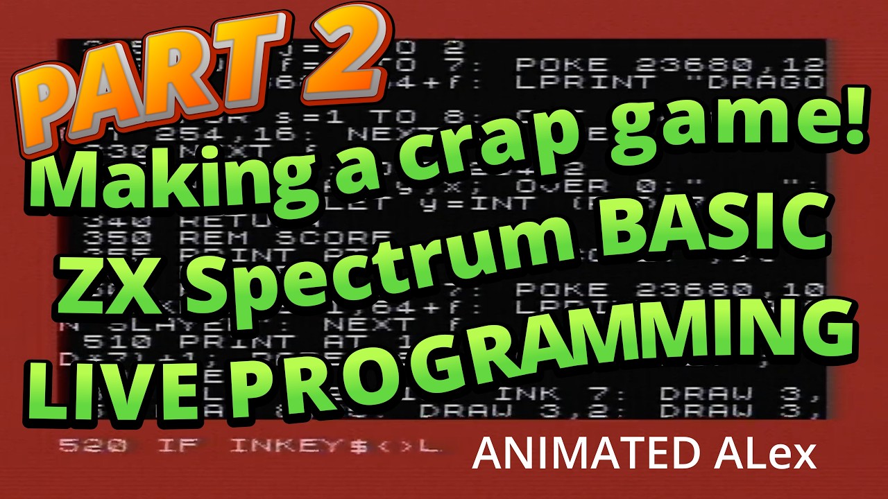 PART 2 - Programming in BASIC making a crap game ZX SPECTRUM BASIC